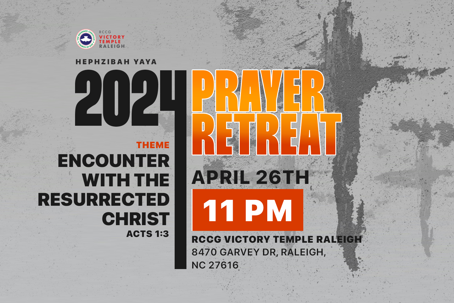 HY 2024 prayer retreat poster